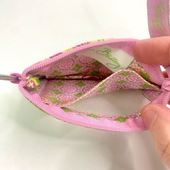 Vera Bradley Zip ID holder coin purse wallet retired "Pinwheel Pink" pattern - Picture 8 of 11